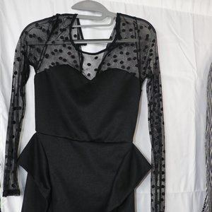 Charlotte Russe Black Dress with mesh sleeves